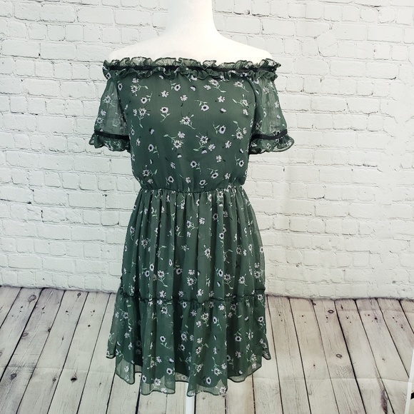 miss selfridge green dress